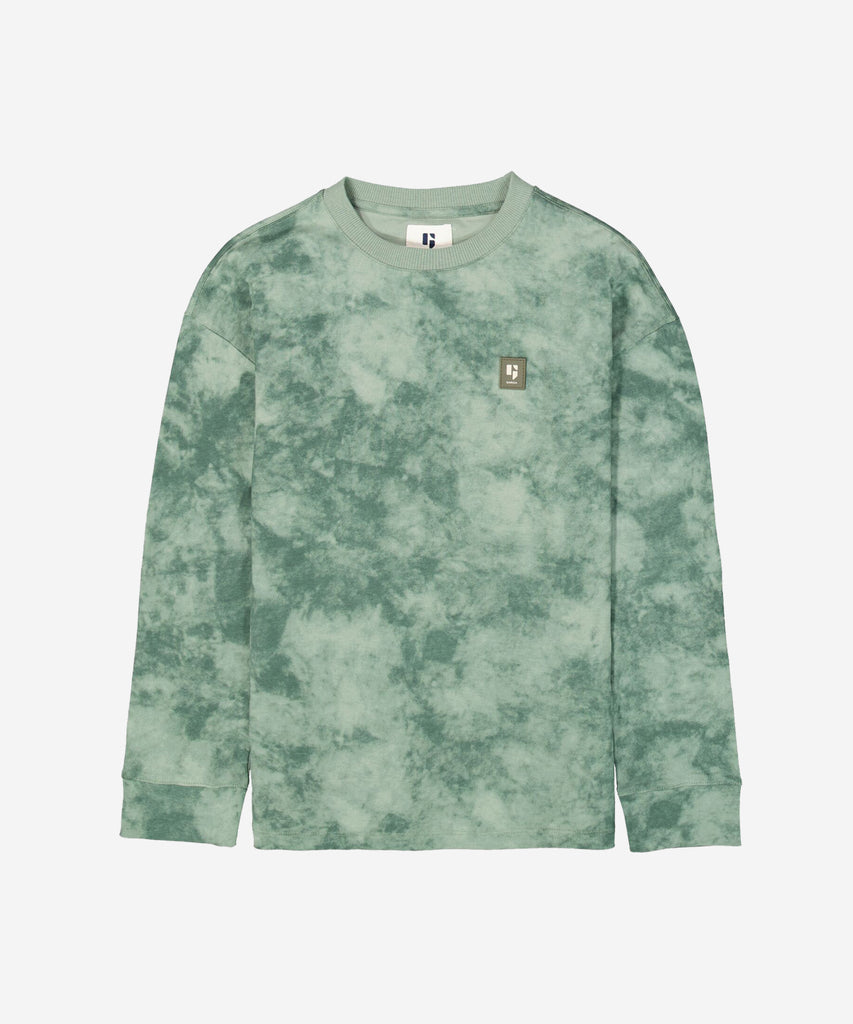 Details:&nbsp;This LS T-Shirt in Tie Dye Rucola Green features a comfortable round neckline and long sleeves. With its unique tie dye pattern and vibrant color, this shirt is sure to make a statement. Stay stylish and comfortable in this must-have piece.&nbsp;
Color: Rucola green&nbsp;&nbsp;
Composition:&nbsp; 100% Cotton&nbsp;