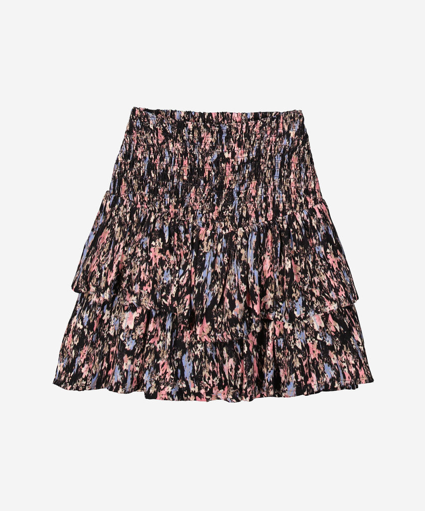 Details: &nbsp;Discover the perfect blend of style and comfort with our Smocked Skirt Painted Flowers in Off Black. This skirt features a beautiful painted flower design and a unique smocked waistband for a comfortable fit. Made from high-quality materials, it's the perfect addition to any fashionable wardrobe. &nbsp; Color:&nbsp; Off black&nbsp; Composition:&nbsp; 100% Viscose &nbsp;
