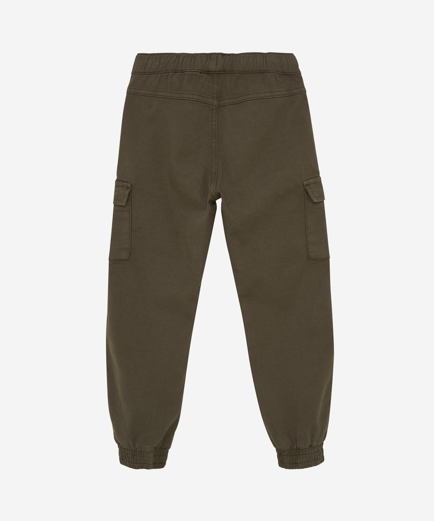 Details:&nbsp; These cargo canvas pants in asphalt offer versatile style and functionality. The elastic waistband provides a comfortable fit, while the pockets on the side add convenience. Perfect for any outdoor excursion, these pants offer both fashion and practicality. &nbsp; Color: Asphalt&nbsp; Composition:&nbsp; 95% Cotton/ 5% Elastane&nbsp;