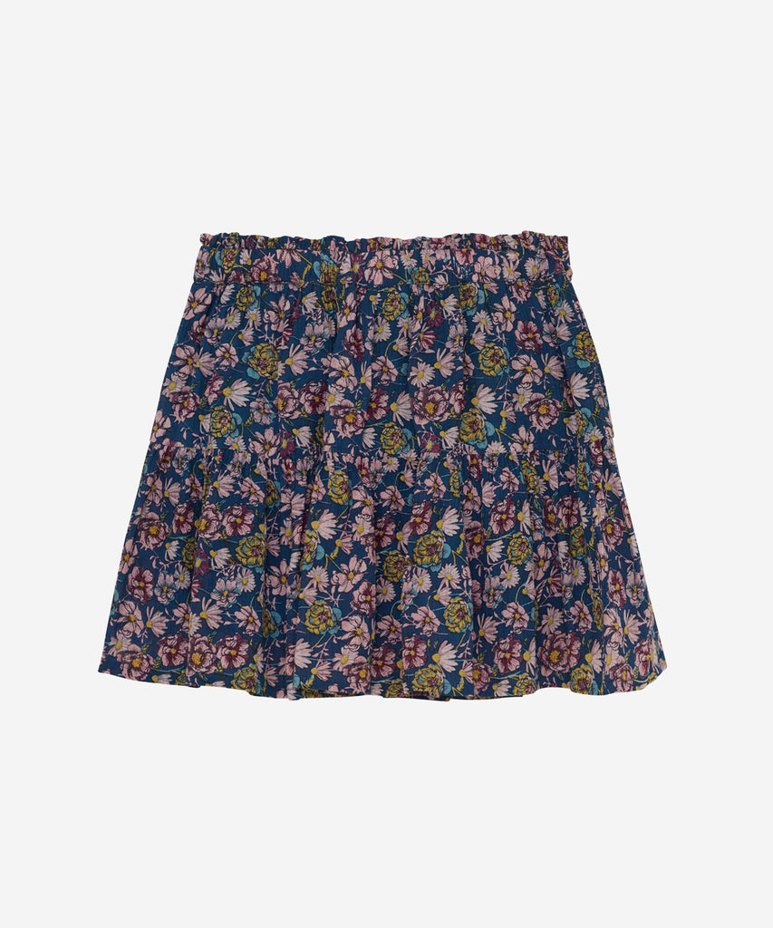 Details:&nbsp; This voile skirt features an elastic waistband and an all-over print of delicate flowers in a serene sea blue color. Its lightweight fabric and comfortable fit make it perfect for any occasion, while the floral design adds a touch of feminine charm. Stay stylish and comfortable with this must-have skirt for any wardrobe. Color: Sea blue&nbsp; Composition:&nbsp; 100% Viscose &nbsp;