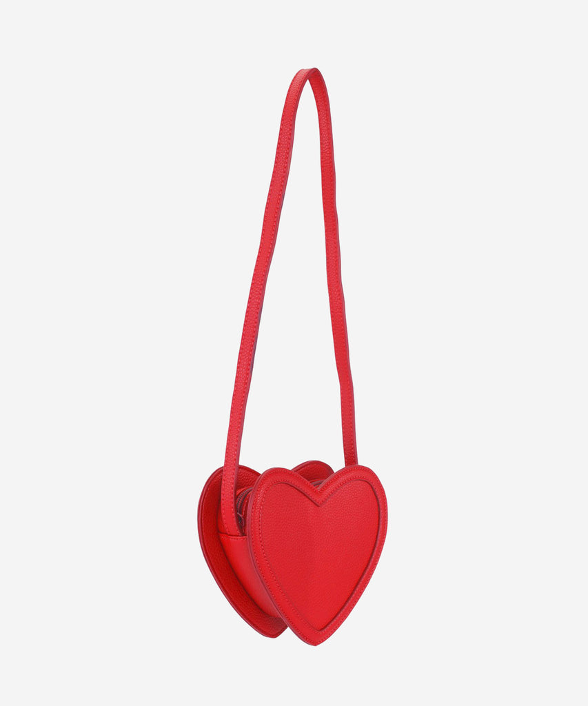 Details: &nbsp;This bag is shaped like a Heart and has a red colour on both sides.&nbsp;
Color: Red&nbsp;
Composition:&nbsp; 100% Polyurethane&nbsp;