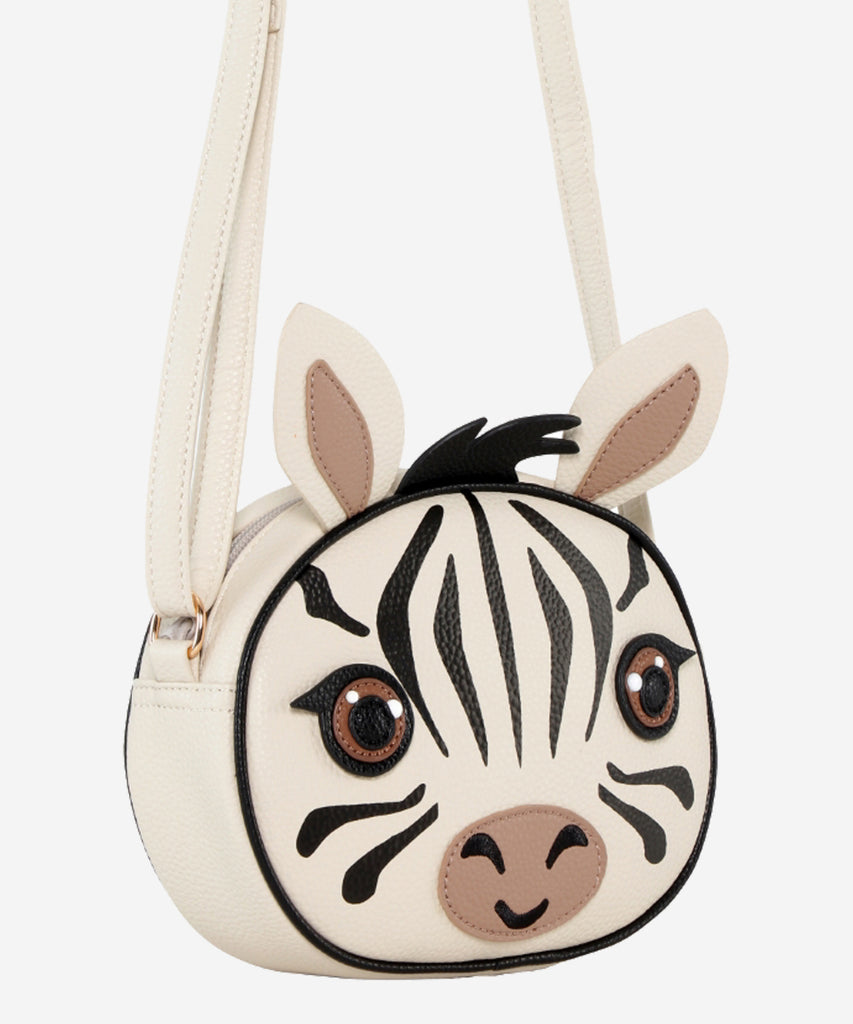 Details:&nbsp; Our Zebra Cross Body bag is the perfect companion for any adventure! This bag features an adorable Zebra design and zip closure to make sure your items are safe and secure. With this stylish bag, you're sure to be a hit no matter where your day takes you!&nbsp; Color: Sea shell&nbsp; Composition:&nbsp; 100% Polyurethane&nbsp;