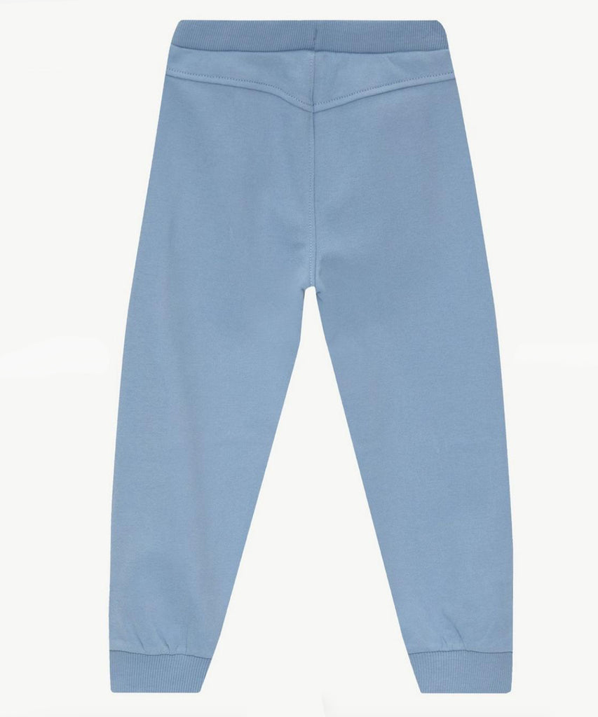 Details:&nbsp;These jogg pants in dusty blue offer a comfortable and stylish option for everyday wear. The elastic waistband and adjustable elastic on the inside ensure a perfect fit, while the pockets provide convenience.&nbsp;
Color: Dusty blue&nbsp;&nbsp;
Composition:&nbsp; 090%CO 010%PES &nbsp;&nbsp;