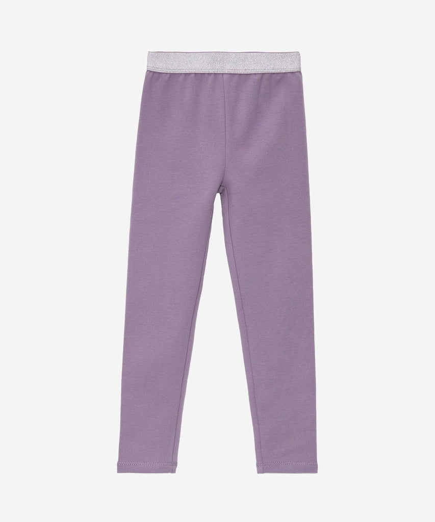 Details: &nbsp;Upgrade your little girl's wardrobe with our Sweat Leggings in lovely lilac. Our leggings feature a shimmering elastic waistband that adds a touch of sparkle to any outfit. Made for both style and comfort, these leggings are perfect for any occasion.&nbsp;
Color: Lilac&nbsp;
Composition:&nbsp; 095%CO 005%EL &nbsp;&nbsp;