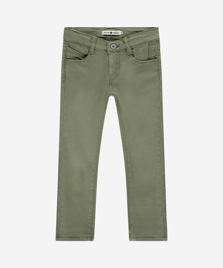 Details: These stylish Canvas pants are classic and timeless, perfect for any occasion. Made from durable canvas material, these pants have a hard-wearing quality that will stay looking new for longer. They are designed with a comfortable fit which allows for perfect mobility. Perfect for boys, these jeans will make a classic addition to any wardrobe.&nbsp;Elasticated waistband on the inside, belt loops and pockets. Zip closure with slide button.&nbsp;
Color: Light army green&nbsp;&nbsp;
Composition: 98% co