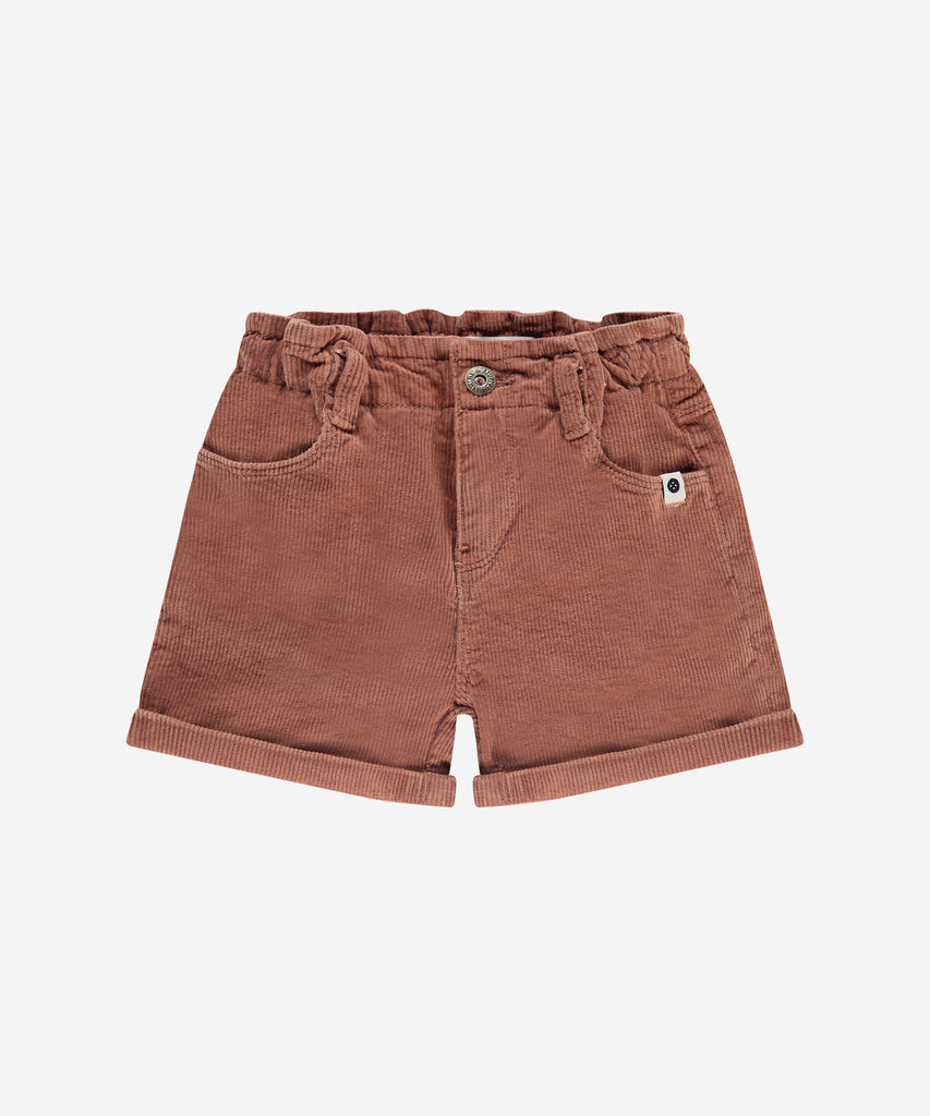 Details:&nbsp;Professional and expertly crafted, these paperbag corduroy shorts in canyon are a must-have addition to your wardrobe. With convenient belt loops and zip and button closure, these shorts offer both style and functionality. Complete with pockets, these shorts are the perfect combination of fashion and practicality.&nbsp;
Color: Canyon&nbsp;
Composition: 95% cotton/5% elasthan&nbsp;