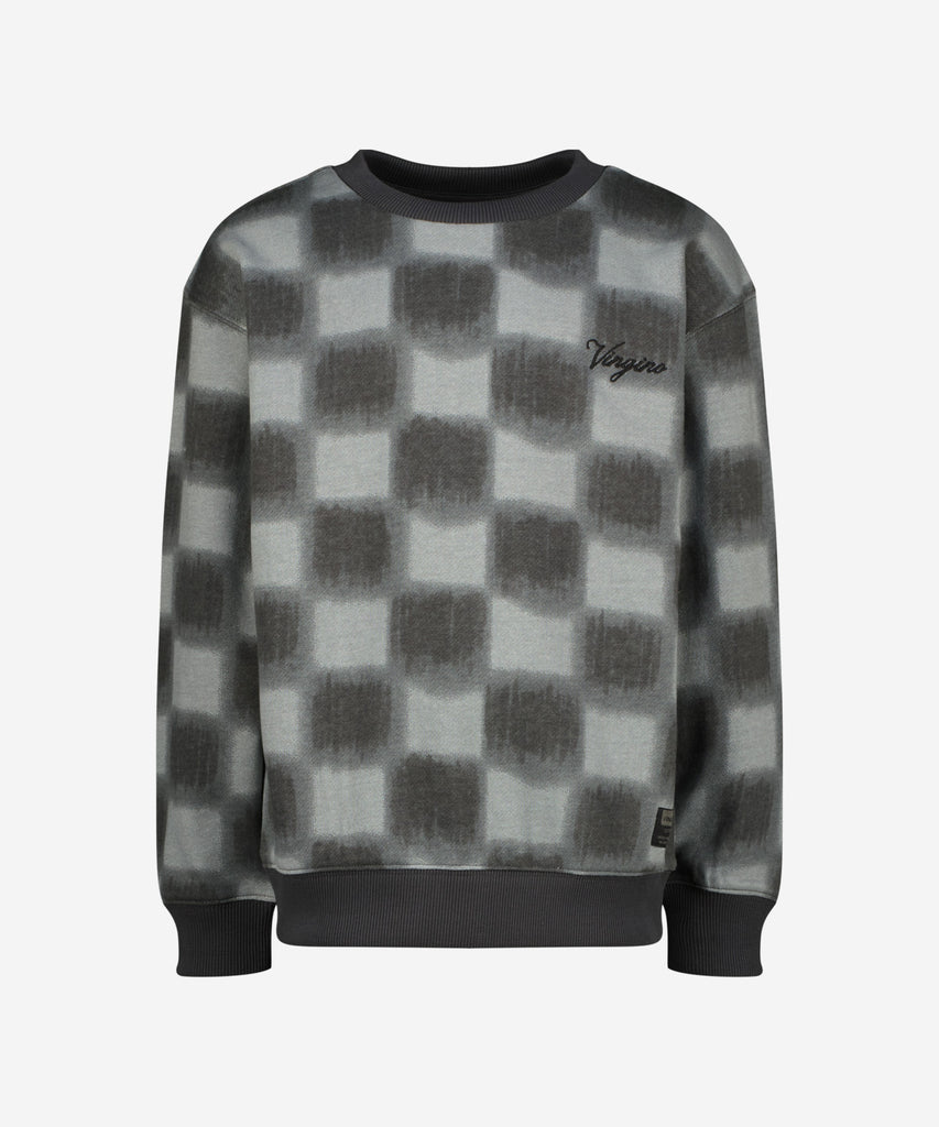 Details:&nbsp;Expertly crafted, the Nackerd Sweater features a classic round neckline and ribbed arm cuffs and waistband for a comfortable fit. The checkered deep black pattern adds a touch of sophistication to this versatile sweater. Elevate your style with this must-have piece.&nbsp; &nbsp;Color: &nbsp;Deep black&nbsp; Composition: 100% Cotton &nbsp;