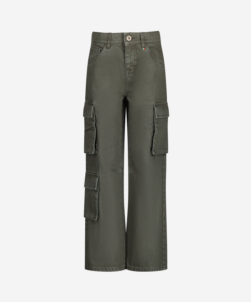 Details: &nbsp;The Sloose Cargo Canvas Pants in Stone Grey offer practicality and style. With pockets on the side of the leg, these pants provide ample storage while the zip and button closure ensure a secure fit. Perfect for any outdoor or casual occasion, these pants are a must-have for your wardrobe.&nbsp; Color: &nbsp;Stone grey&nbsp; Composition:&nbsp; 100% Cotton &nbsp;