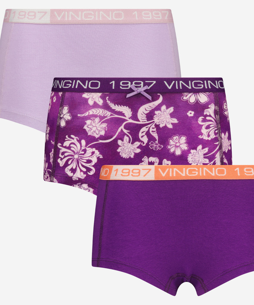 Details: Upgrade your underwear game with this 3-pack of hipster briefs featuring a vibrant ultra purple flower color. Made for comfort and style, these briefs are perfect for everyday wear. Get a pack today and enjoy the ultimate combination of fashion and function.&nbsp;
Color: Ultra purple&nbsp;
Composition:&nbsp; 95% Cotton / 5% Elastane &nbsp;