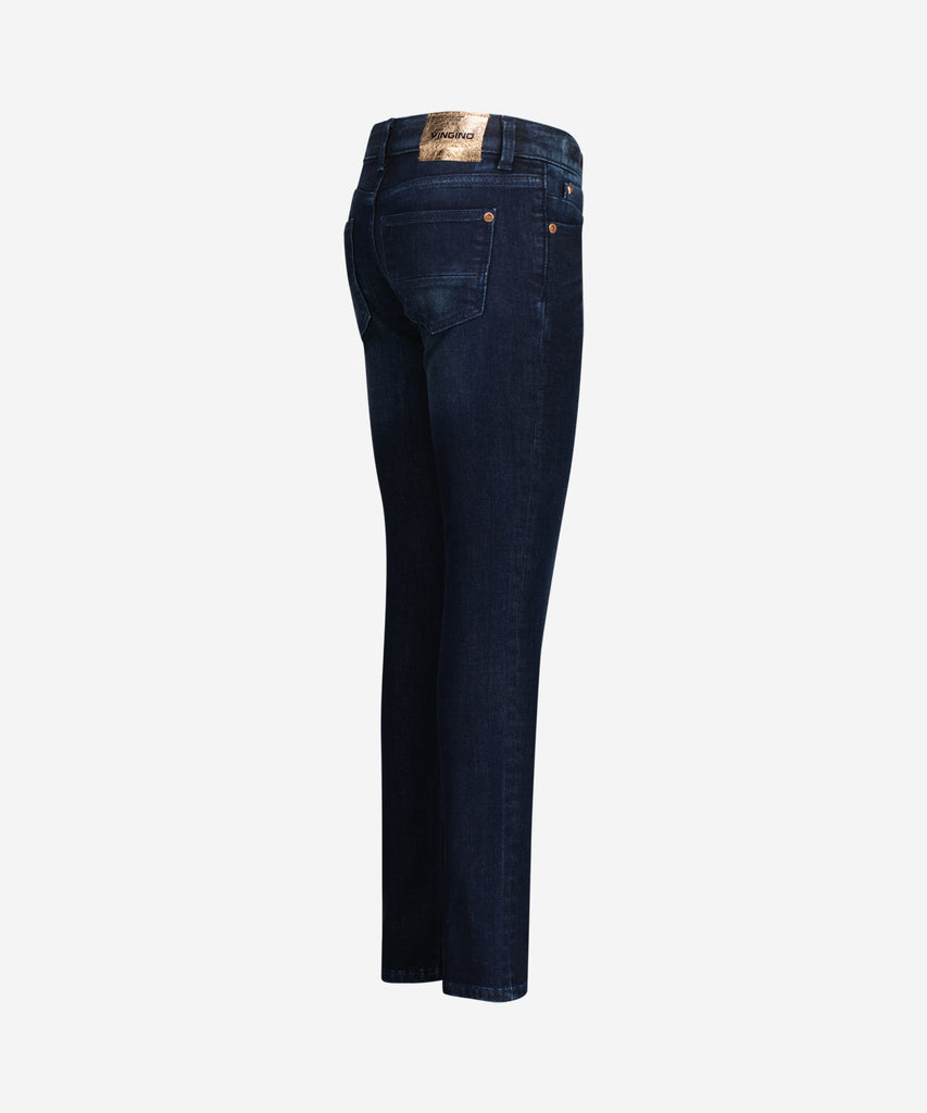 Details:&nbsp;Expertly crafted from deep dark blue denim, the Amia skinny jeans are the perfect combination of style and comfort. With belt loops, pockets, and a zip and button closure, these jeans are both practical and fashionable. Elevate your wardrobe with these must-have jeans.&nbsp;
Color:&nbsp; Deep dark denim blue&nbsp;
Composition:&nbsp; 72% Cotton / 27% Polyester / 1% Elastane &nbsp;