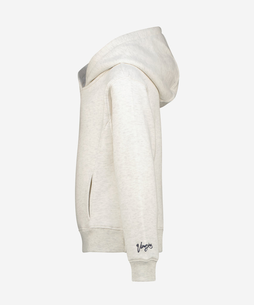 Details: &nbsp;The Nammie Hoodie Flower Light Grey Melee is a comfortable and stylish hooded sweater that features ribbed arm cuffs and waistband for a snug fit. With pockets for added convenience, this light grey melee hoodie is the perfect addition to your wardrobe. Stay warm and trendy with Nammie.&nbsp;
Color: Light grey melee&nbsp;
Composition: 80% Cotton / 20% Polyester &nbsp;