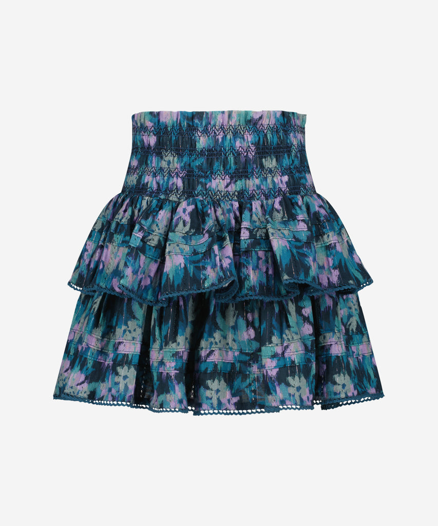 Details:&nbsp;Crafted with an elastic waistband, the Qarlieke Smoked Layered Skirt in deep black features an exquisite all-over flower design. Perfect for any occasion, this skirt adds a touch of elegance and femininity to your wardrobe.&nbsp;
Color: &nbsp;Deep black&nbsp;
Composition:&nbsp; 95% Cotton / 5% Metallic &nbsp;